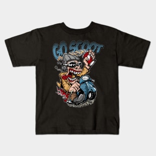 Go Scoot Crazy Scooter Kids T-Shirt